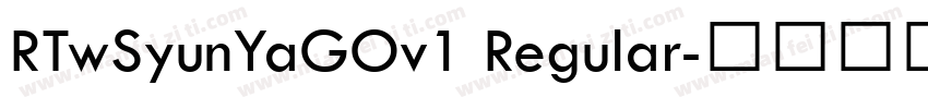 RTwSyunYaGOv1 Regular字体转换